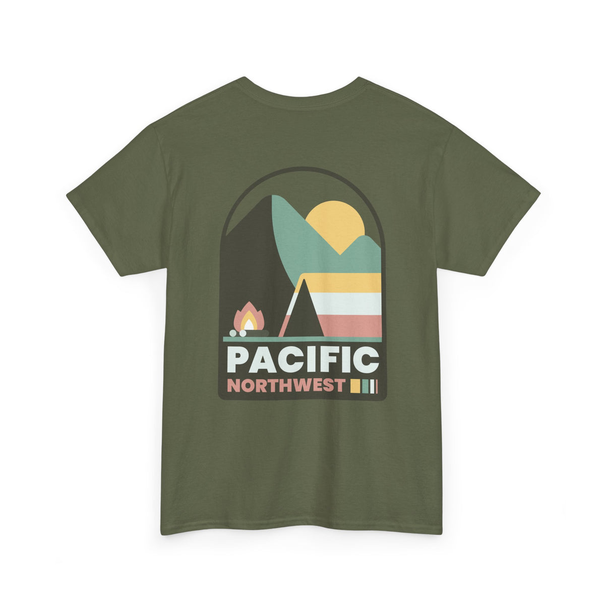 Pacific Northwest Shirt, Retro Mountain Graphic Tee, PNW Camping Hiking T Shirt, Nature Lover Gift