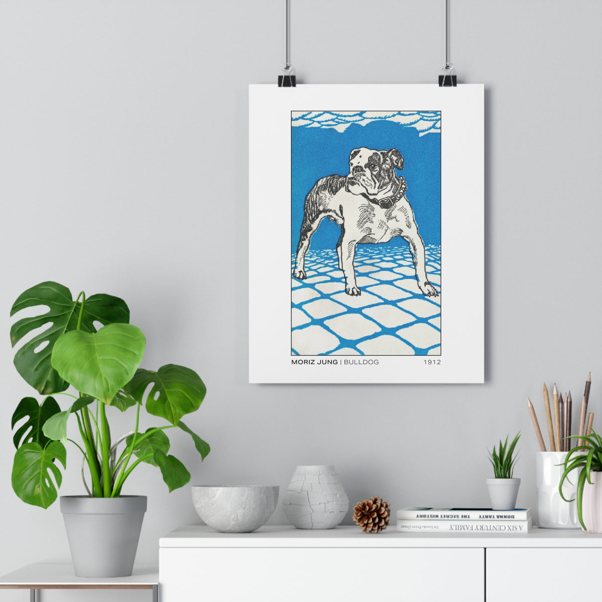 Bulldog Giclée Art Print — Vintage Moriz Jung Illustration