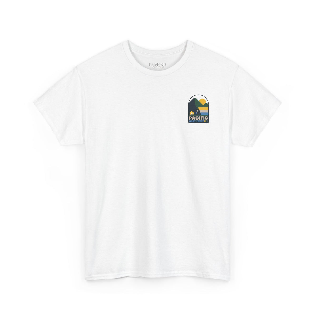 Pacific Northwest Shirt, Retro Mountain Graphic Tee, PNW Camping Hiking T Shirt, Nature Lover Gift, blue color way