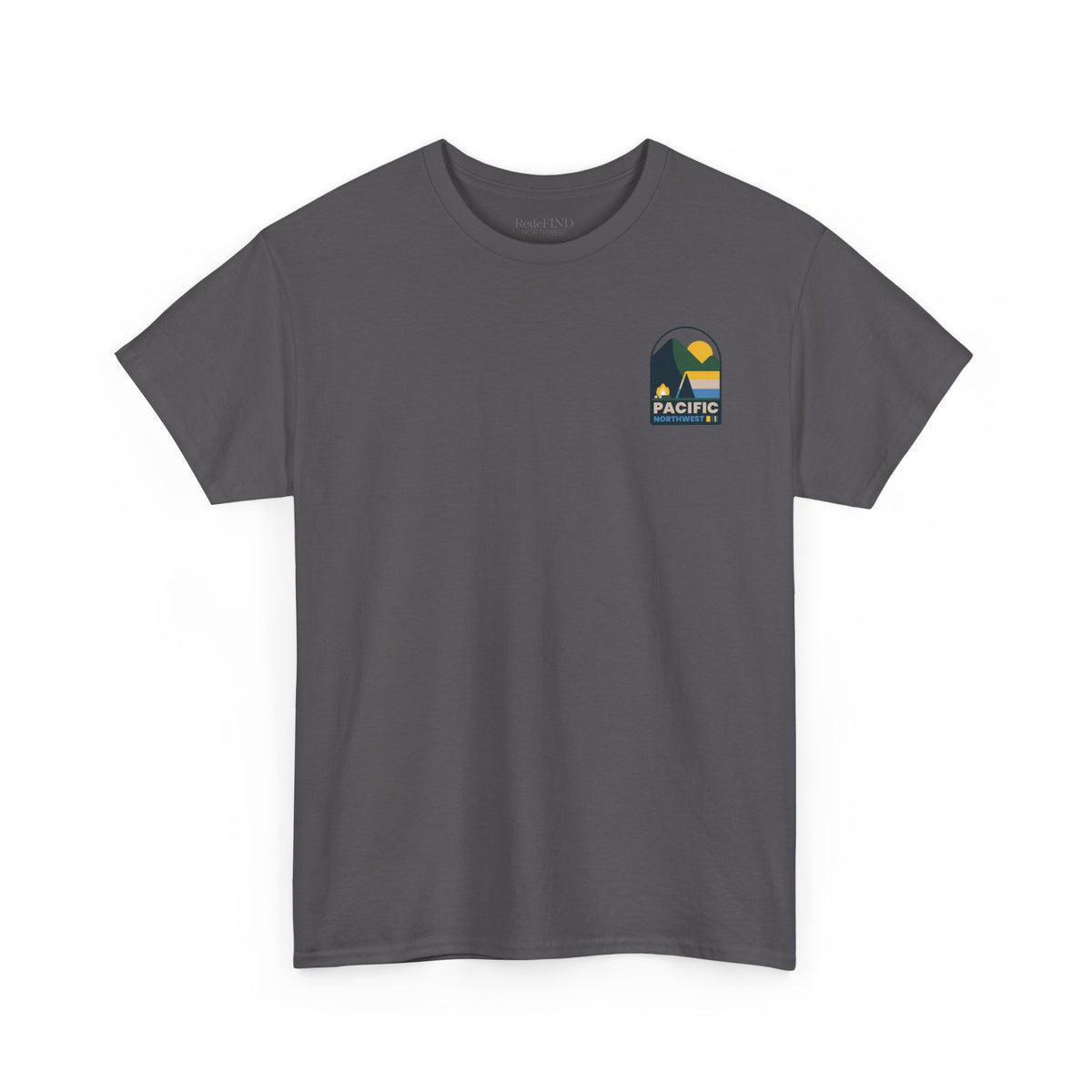 Pacific Northwest Shirt, Retro Mountain Graphic Tee, PNW Camping Hiking T Shirt, Nature Lover Gift, blue color way