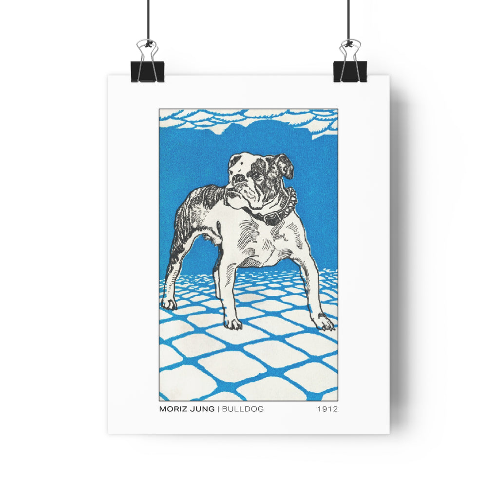 Bulldog Giclée Art Print — Vintage Moriz Jung Illustration