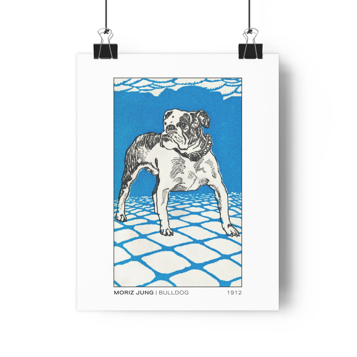 Bulldog Giclée Art Print — Vintage Moriz Jung Illustration