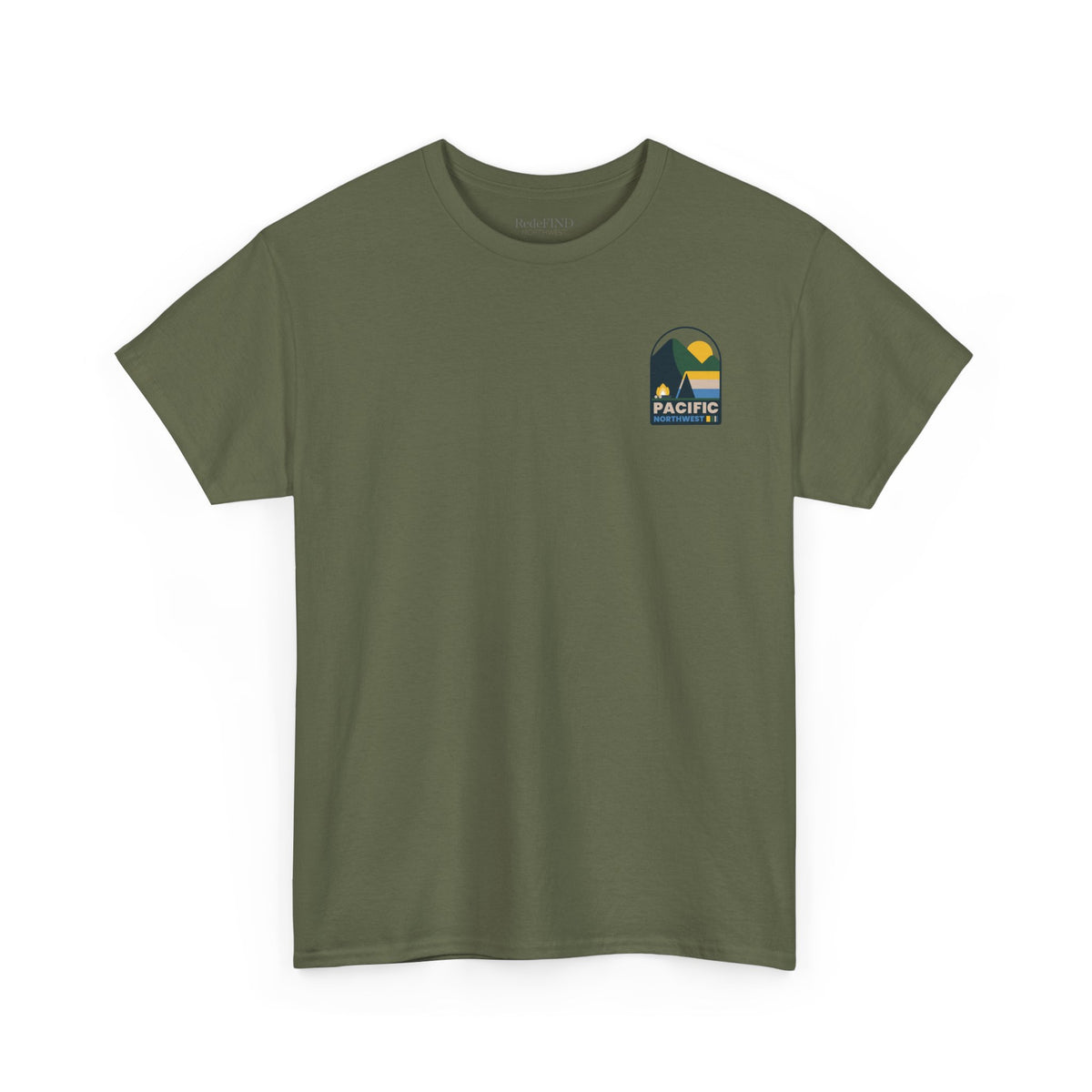 Pacific Northwest Shirt, Retro Mountain Graphic Tee, PNW Camping Hiking T Shirt, Nature Lover Gift, blue color way