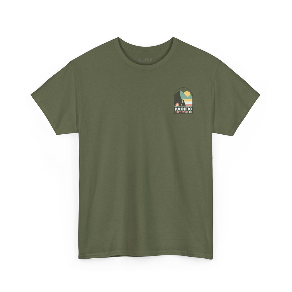 Pacific Northwest Shirt, Retro Mountain Graphic Tee, PNW Camping Hiking T Shirt, Nature Lover Gift